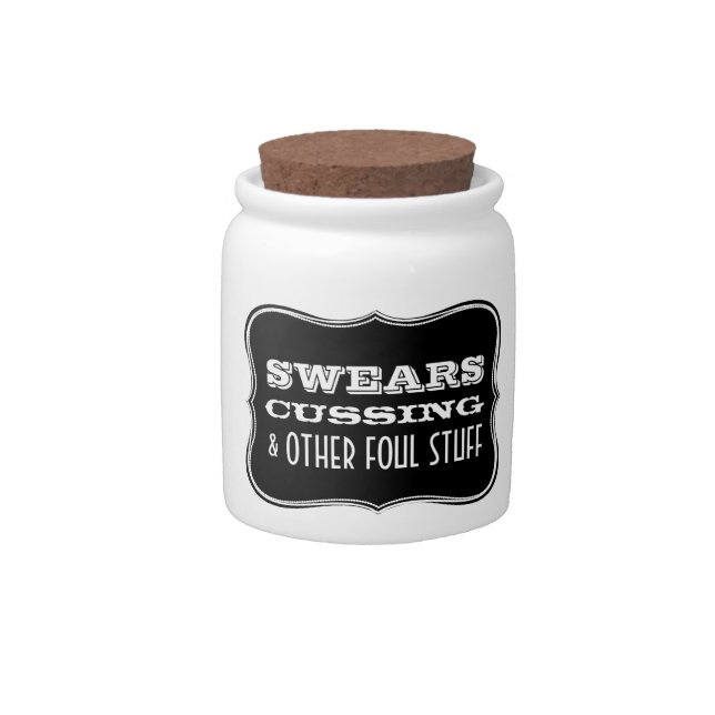 Vintage Style Cuss & Swear Jar (Front)