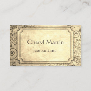 vintage style custom business card template
