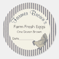 Vintage Style Custom Farm Fresh Eggs Sticker