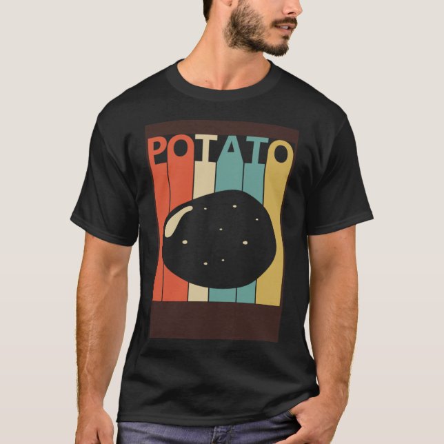 Vintage style Cute Potato Vegetable T-Shirt (Front)