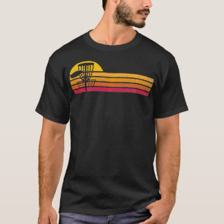 Vintage Style Disc Golf Silhouette Retro Sunset T-Shirt