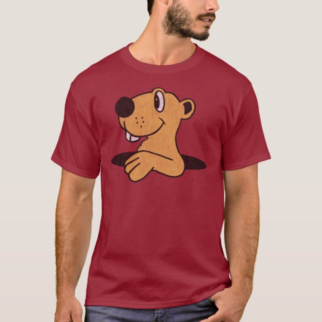 Vintage Style Distressed Gopher T-Shirt (Front)