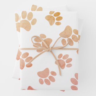 Vintage Style Dog Paw Prints