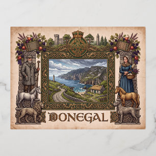 Vintage-Style Donegal, Ireland Premium Postcard