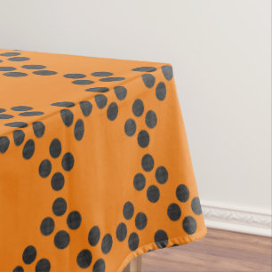 Vintage Style Dots Diamonds Pattern Tablecloth