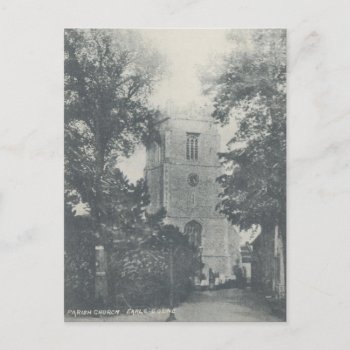 Vintage Style Earls Colne Church Postcard by stuARTcreations at Zazzle