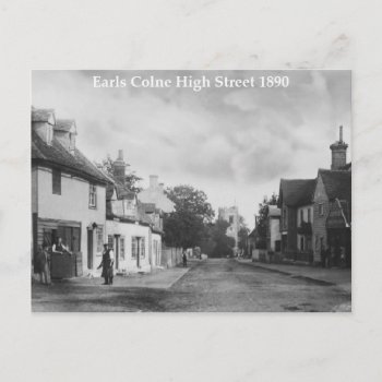 Vintage Style Earls Colne High Street Postcard by stuARTcreations at Zazzle