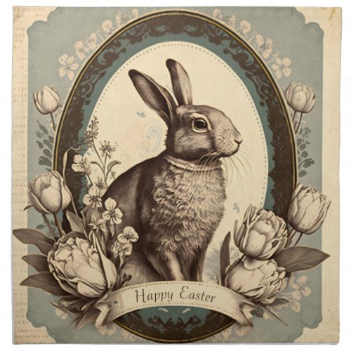 Vintage Style Easter Spring Bunny Napkins