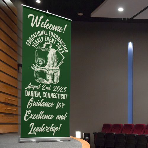 Vintage_Style Educational Fundraising Event Retractable Banner