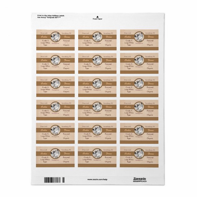 Egg Carton Labels Template