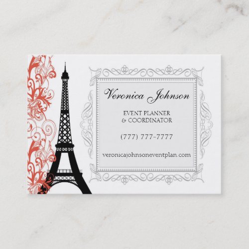 Vintage Style Eiffel Tower Paris Business Card