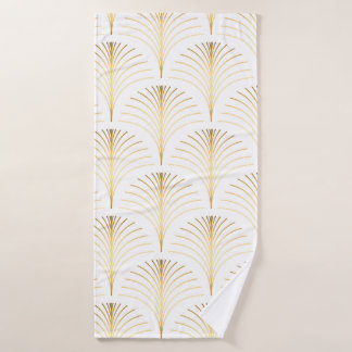 Vintage style elegant floral art deco repeat fan p bath towel