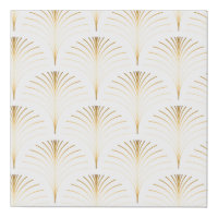 Vintage style elegant floral art deco repeat fan p