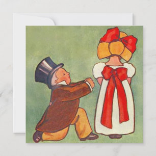 Vintage-Style Engagement Party Invitation Announce