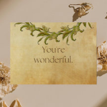 Vintage Style Envelope with Greenery Design