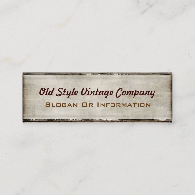 Vintage Style Fabric Look Business Cards (Front)