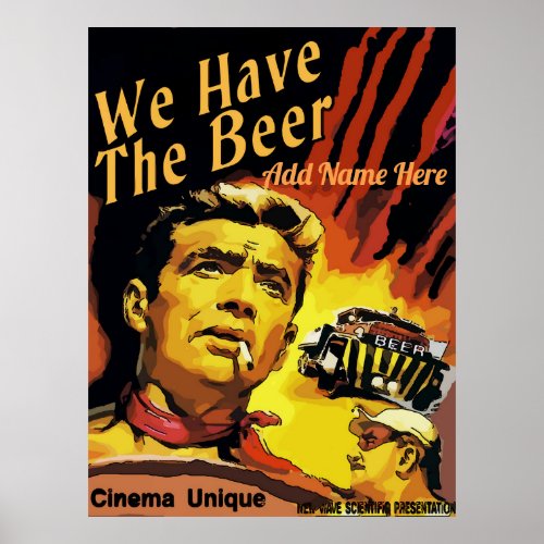 Vintage Style Fake Cinema edit text Poster