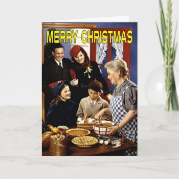 Vintage-style Family Christmas Card by FestivusMeister at Zazzle