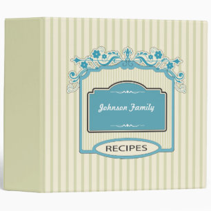 Vintage Style Family Recipes Book Binder