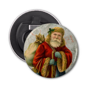 Vintage Style Father Christmas Santa Claus Bottle Opener