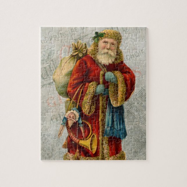 Vintage Style Father Christmas Santa Claus Jigsaw Puzzle (Vertical)