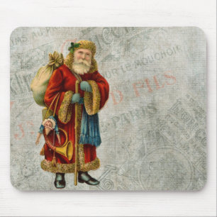 Vintage Style Father Christmas Santa Claus Mouse Pad