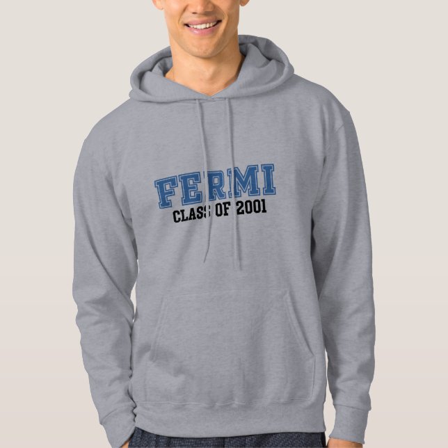 Vintage style Fermi Class of 2001 Men's hoodie (Front)