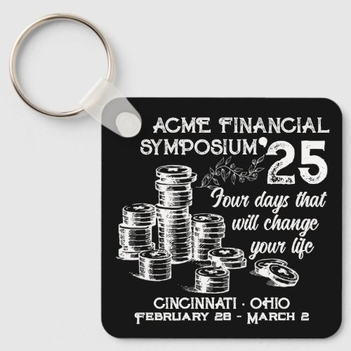 Vintage_Style Financial Symposium Keychain