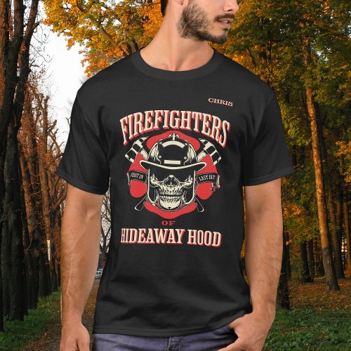 Vintage Style Firefighters of Hideaway Hood T_Shirt