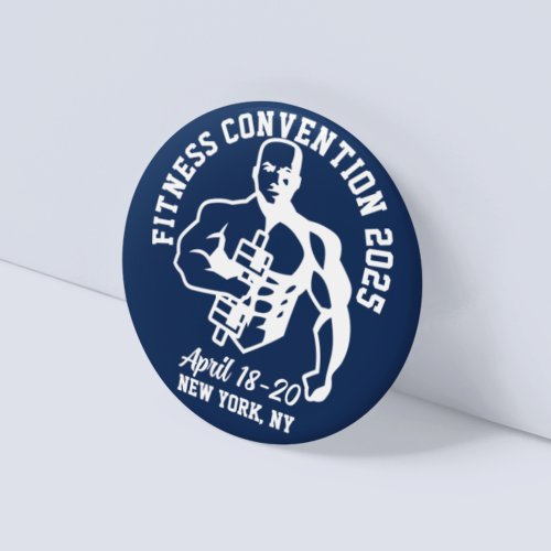 Vintage_Style Fitness Convention Button