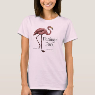 Vintage-style flamingo tee