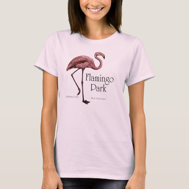 Vintage-style flamingo tee (Front)