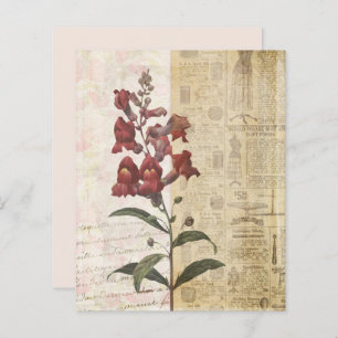 Vintage Style Floral Collage Scrapbook Paper