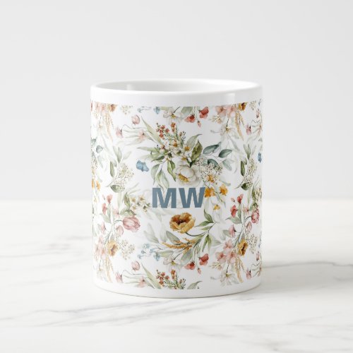 Vintage Style Floral Design Specialty Mug