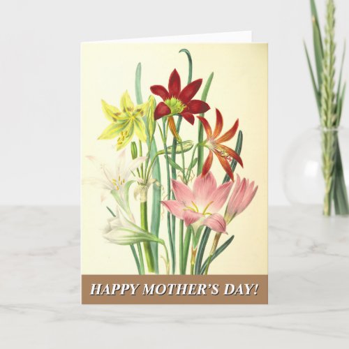 Vintage Style Floral Mothers Day Greeting Card