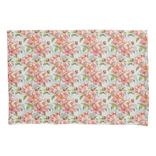 Vintage style floral pattern  pillow case (Front)