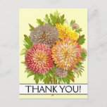 [ Thumbnail: Vintage Style Floral "Thank You!" Postcard ]