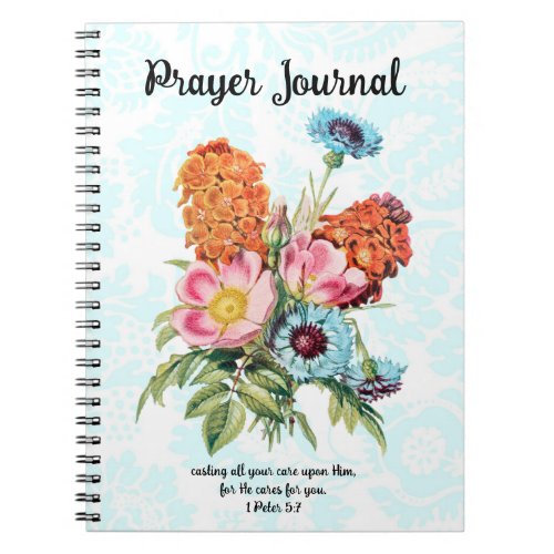 Vintage Style Flower Bunch Prayer Journal