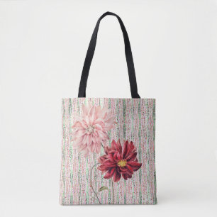Vintage Style Flowers Tote Bag