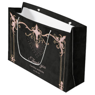 Vintage style frame with intricate floral designs large gift bag
