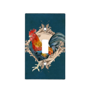 Vintage Style French Country Rustic Barn Rooster Light Switch Cover