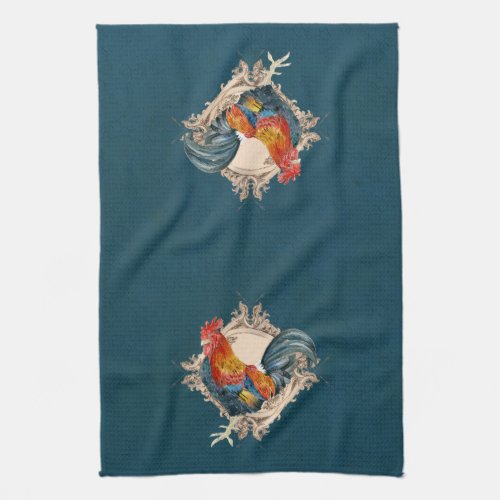 Vintage Style French Country Rustic Barn Rooster Towel