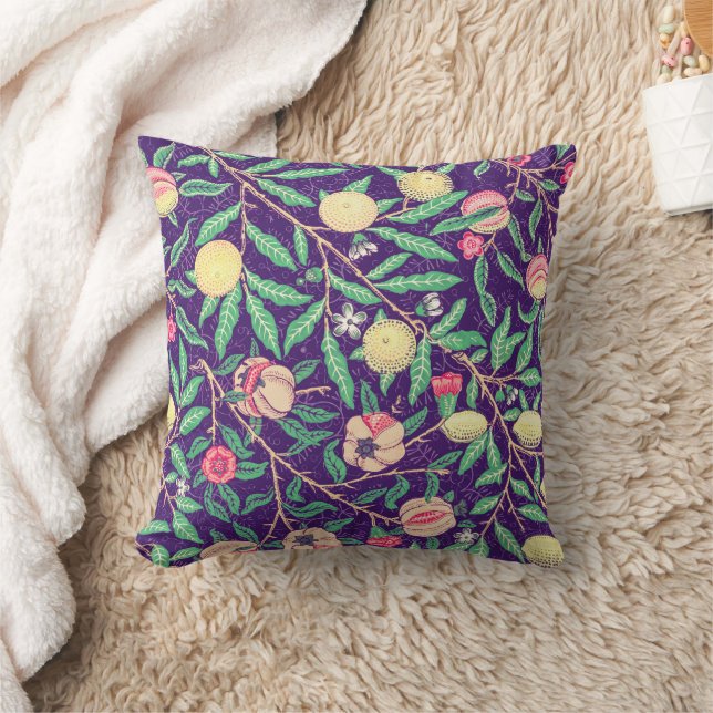 Vintage Style Fruit and Flowers Art Deco Pillow (Blanket)