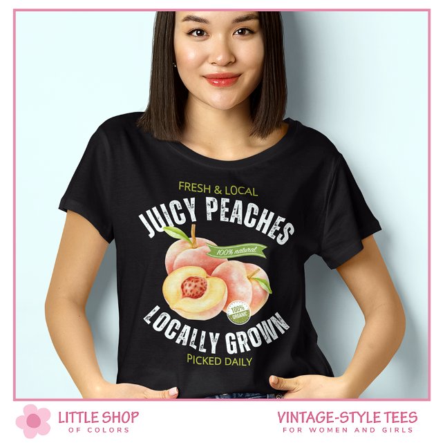Vintage Style Fruit Peaches T-Shirt (Creator Uploaded)