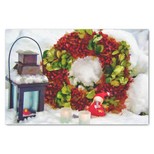 Vintage style garden Christmas decorations Tissue Paper