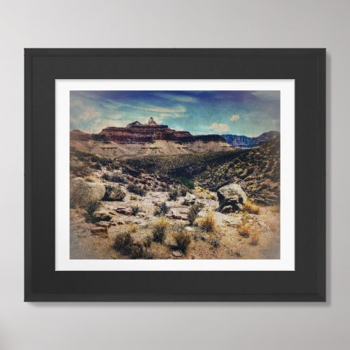Vintage Style Grand Canyon National Park Photo Framed Art