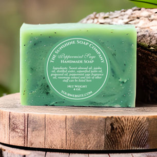 Vintage style green soap cosmetic packaging label