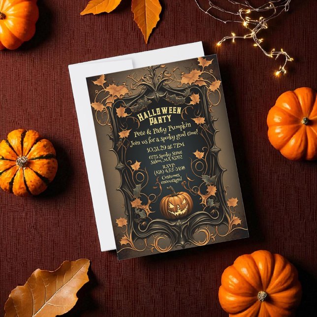 Vintage Style Halloween Invitation - Customizable (Creator Uploaded)