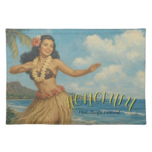 Vintage Style Hawaii Travel Cloth Placemat