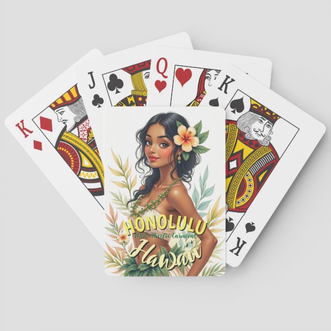 Vintage Style Hawaii Travel Honolulu Magnetic Card (Back)